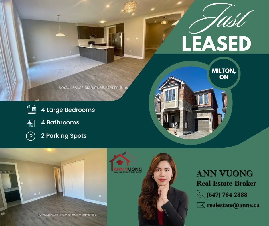 Just Leased — Milton, ON · 4 bed, 4 bath