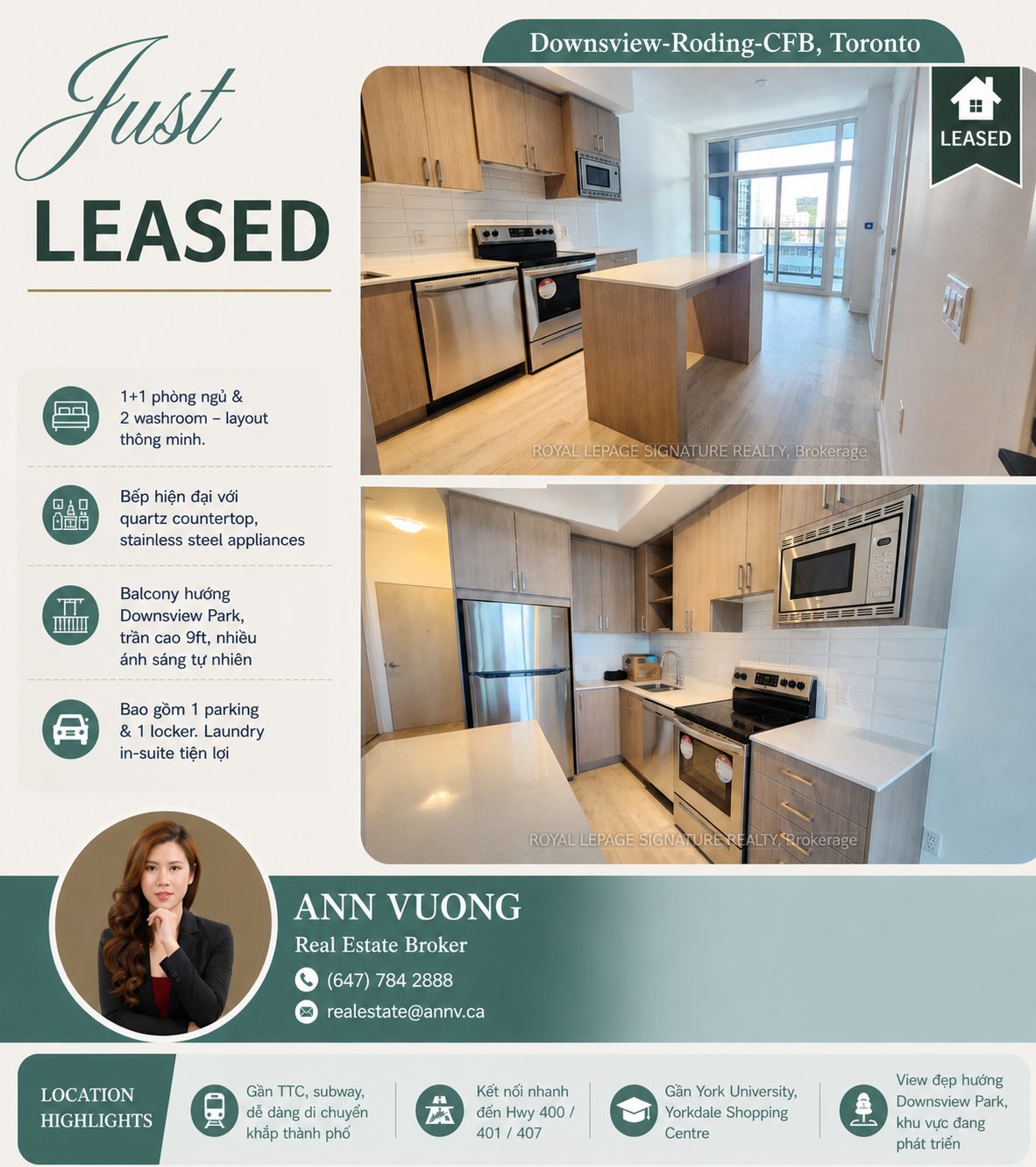 Just Leased — 60 George Butchart Dr #311, Downsview, Toronto