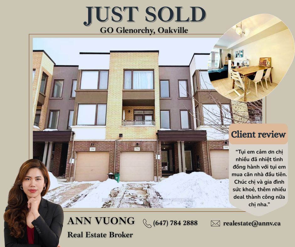 Just Sold — 196 Huguenot Rd, GO Glenorchy, Oakville